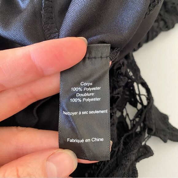 ASTR THE LABEL Samantha Lace Hi-Lo Illusion Lace Dress Black Size XS - Picture 13 of 13